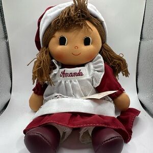 Kamar Amanda Pilgrim Pioneer Girl. Cloth Doll W/brown Hair w/tag 10 inch